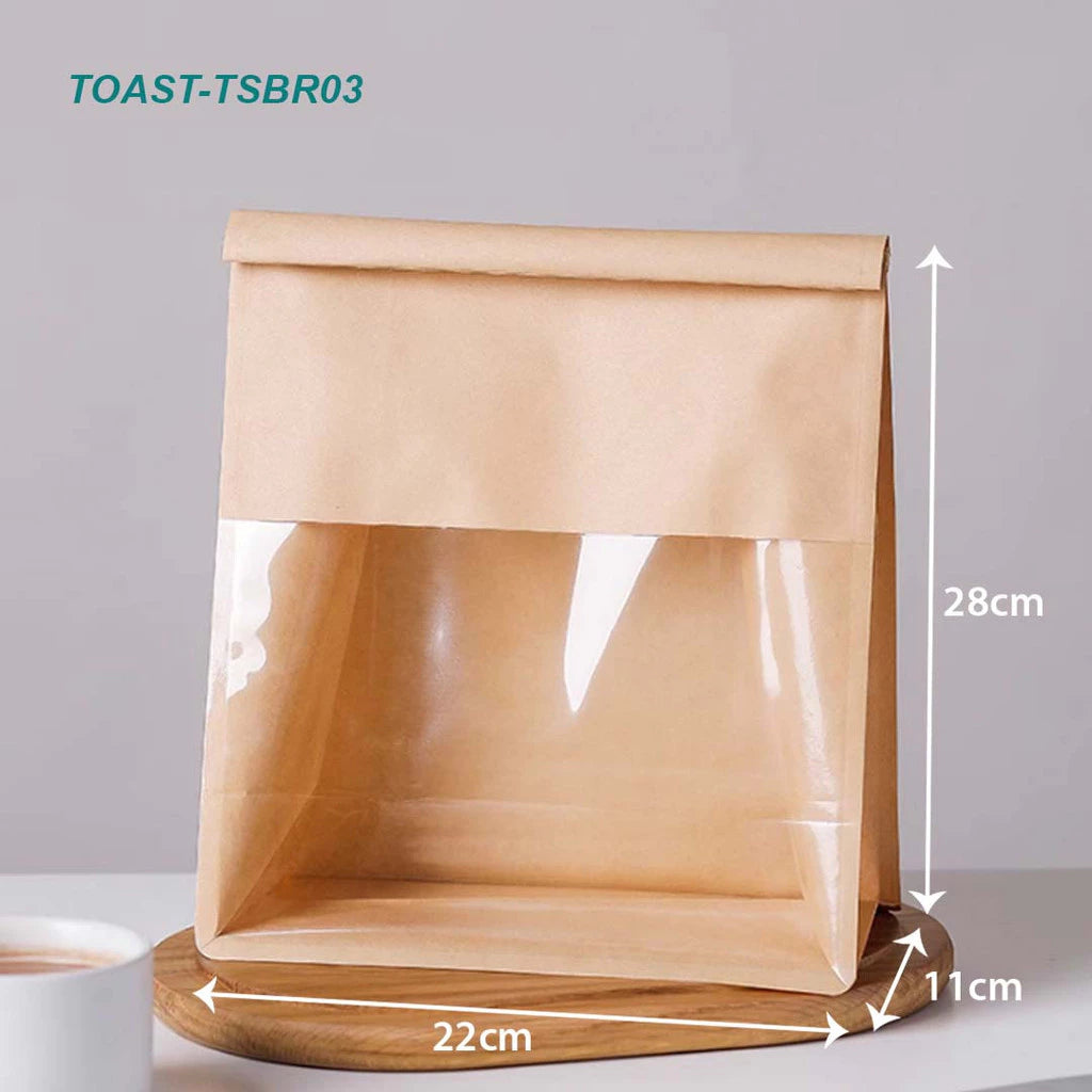 Toast Bag with Window design TSBR03 - bakery takeaway Malaysia