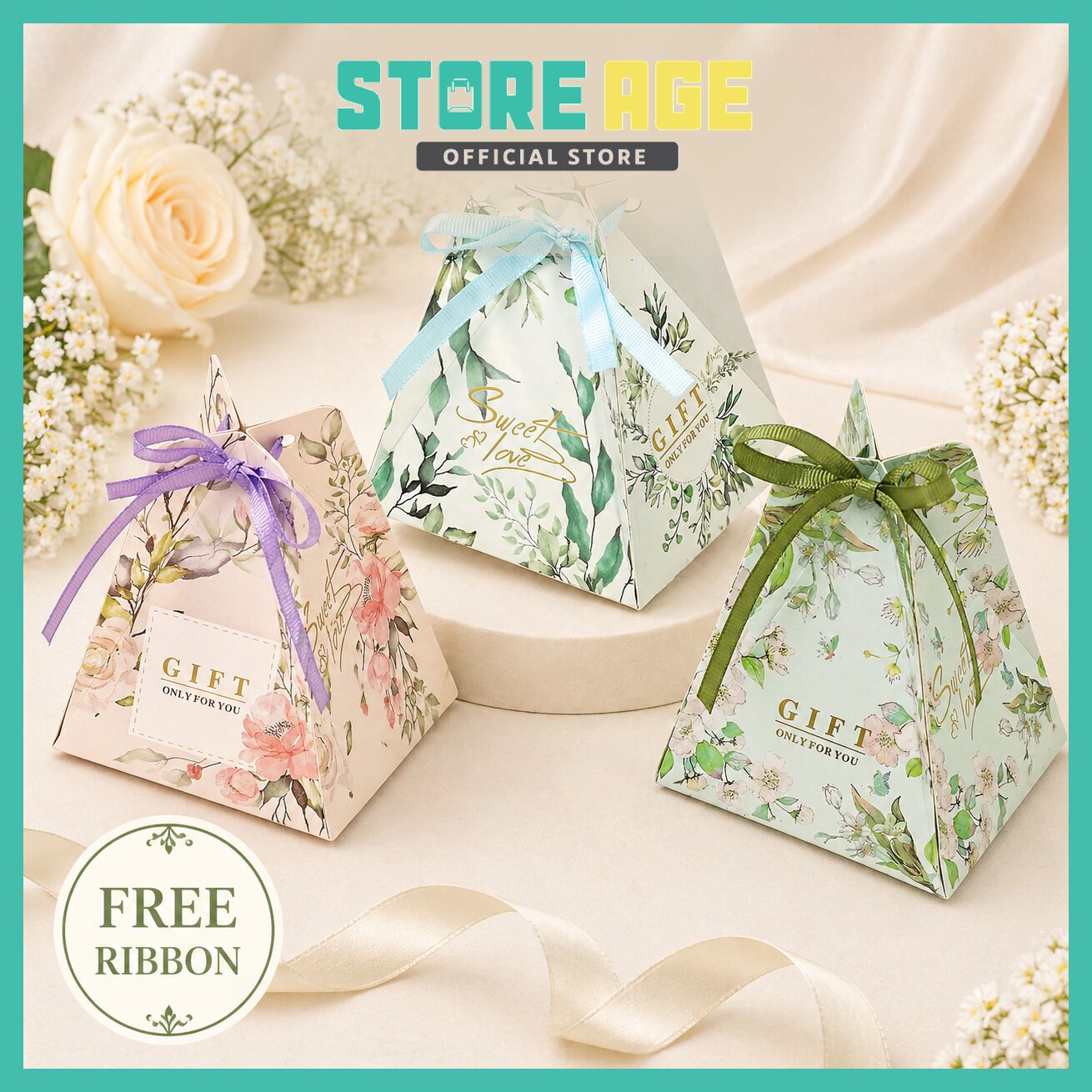 Triangular Pyramid Candy Box for wedding favor / sweet box - wholesale Malaysia