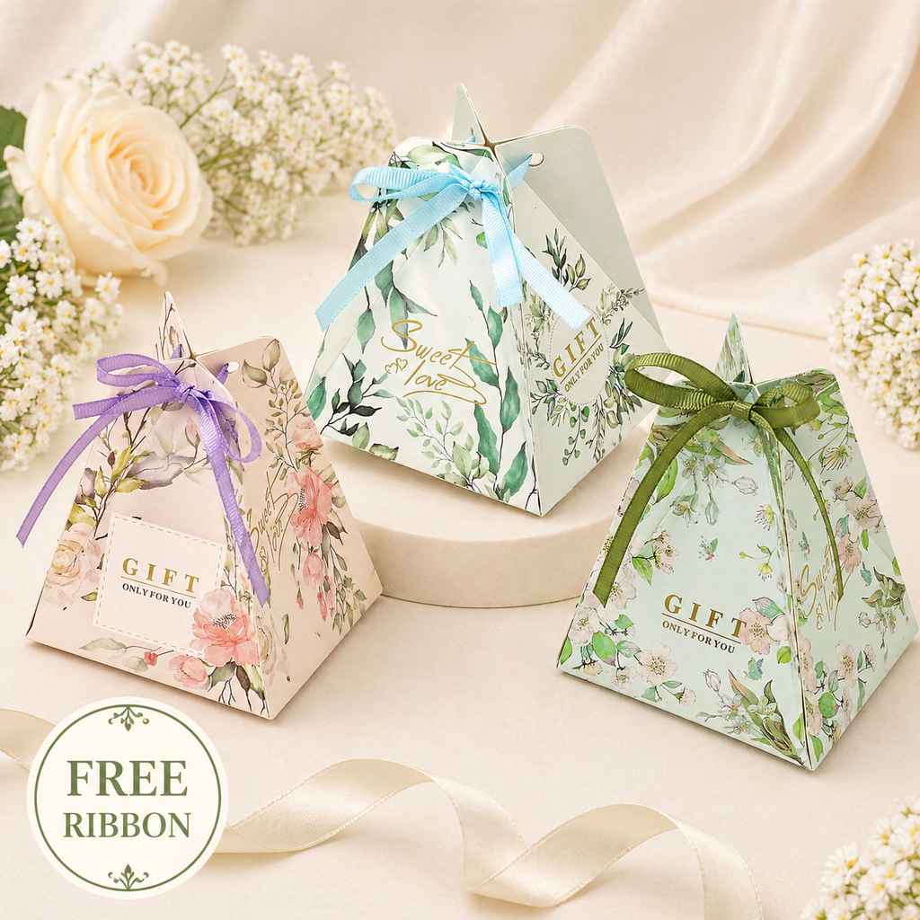 Triangular Pyramid Candy Box for wedding favor / sweet box - wholesale Malaysia