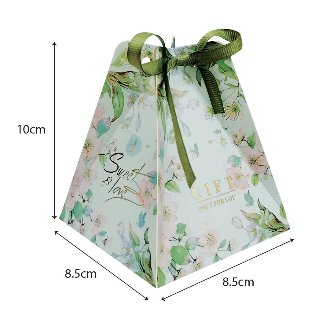 Triangular Pyramid Candy Box dimension - wedding favor / sweet box