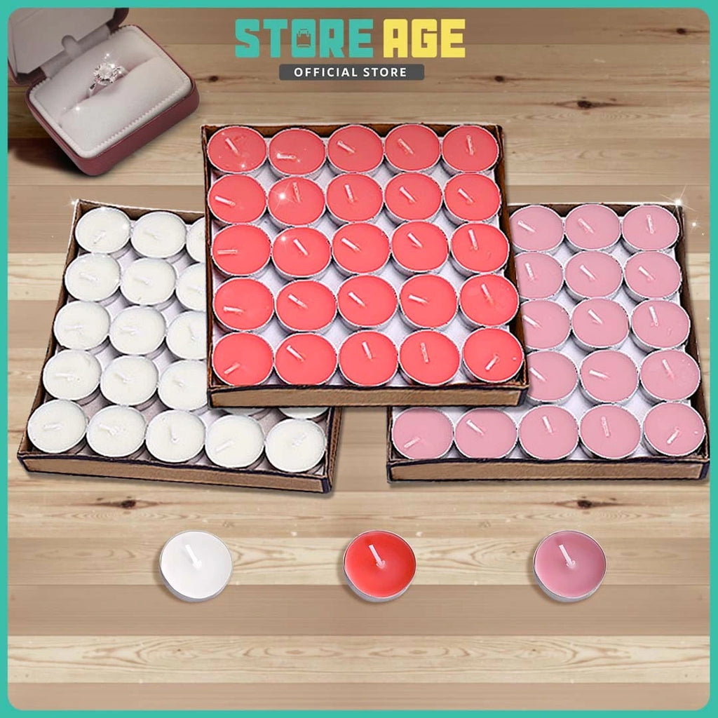 Unscented candles 100pcs bulk order Malaysia, available in red, pink and white available for bulk order Malaysia