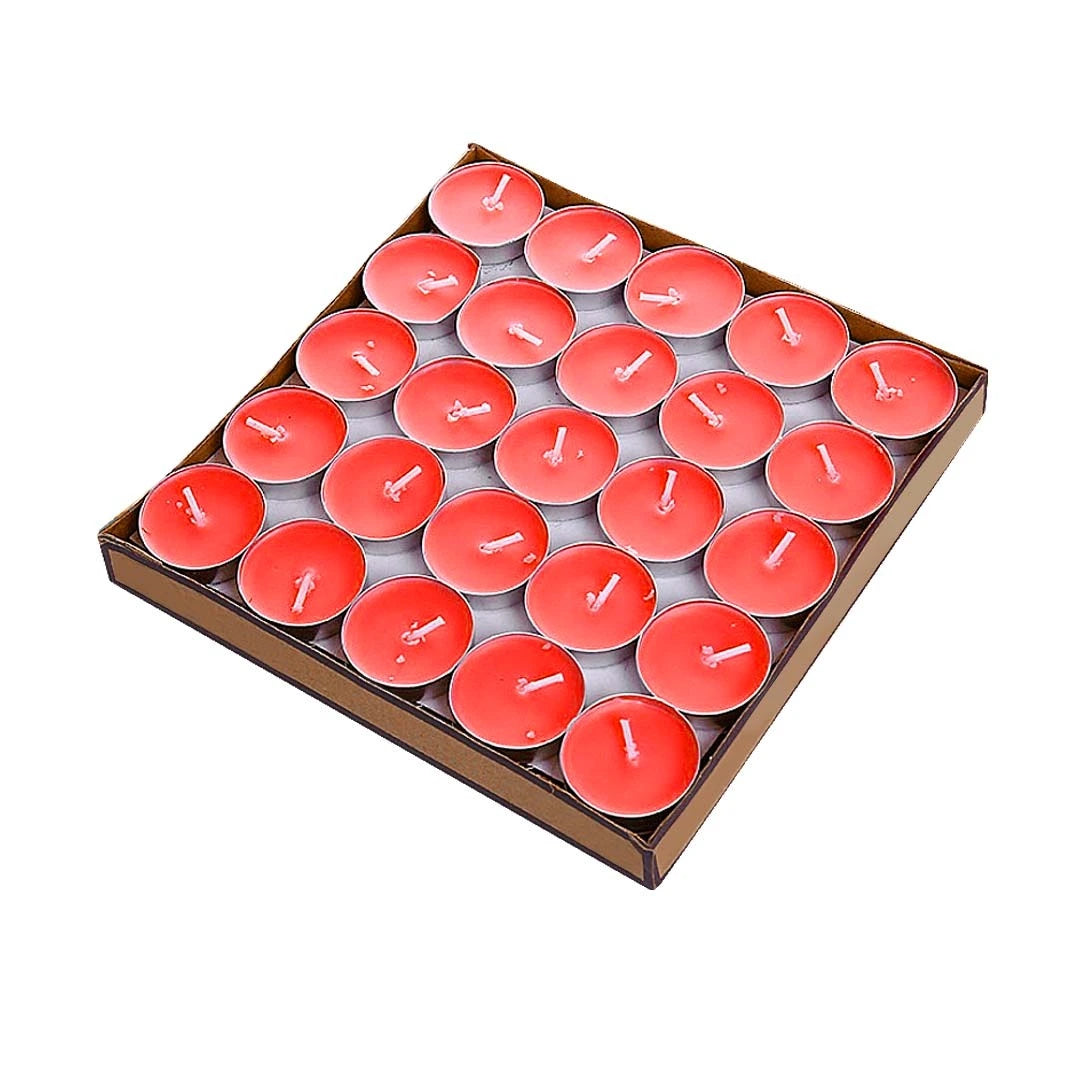Unscented Candles in red for event decoration, wedding setup and DIY projects available bulk order Malaysia