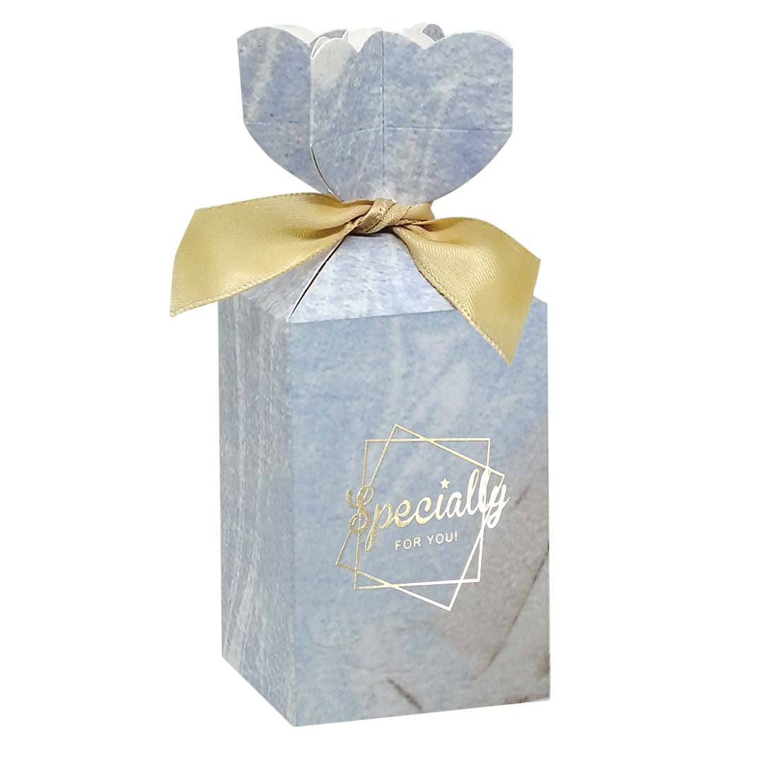 Vase-Shaped Candy Gift Box design 003BL01 Size M — blue wedding favour sweet box Malaysia