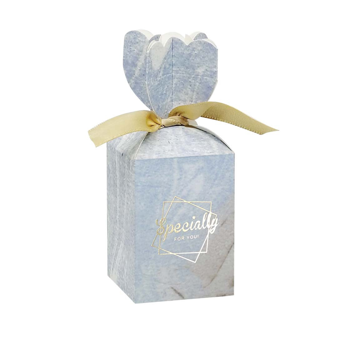 Vase-Shaped Candy Gift Box design 003BL01 Size S — blue wedding favour sweet box