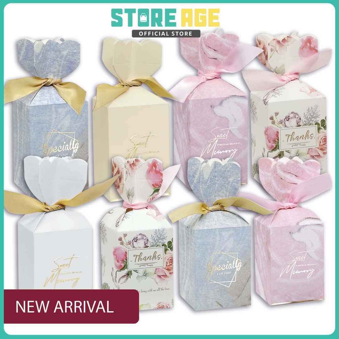Vase-Shaped Candy Gift Box — wedding favour sweet box with free ribbon, wholesale Malaysia