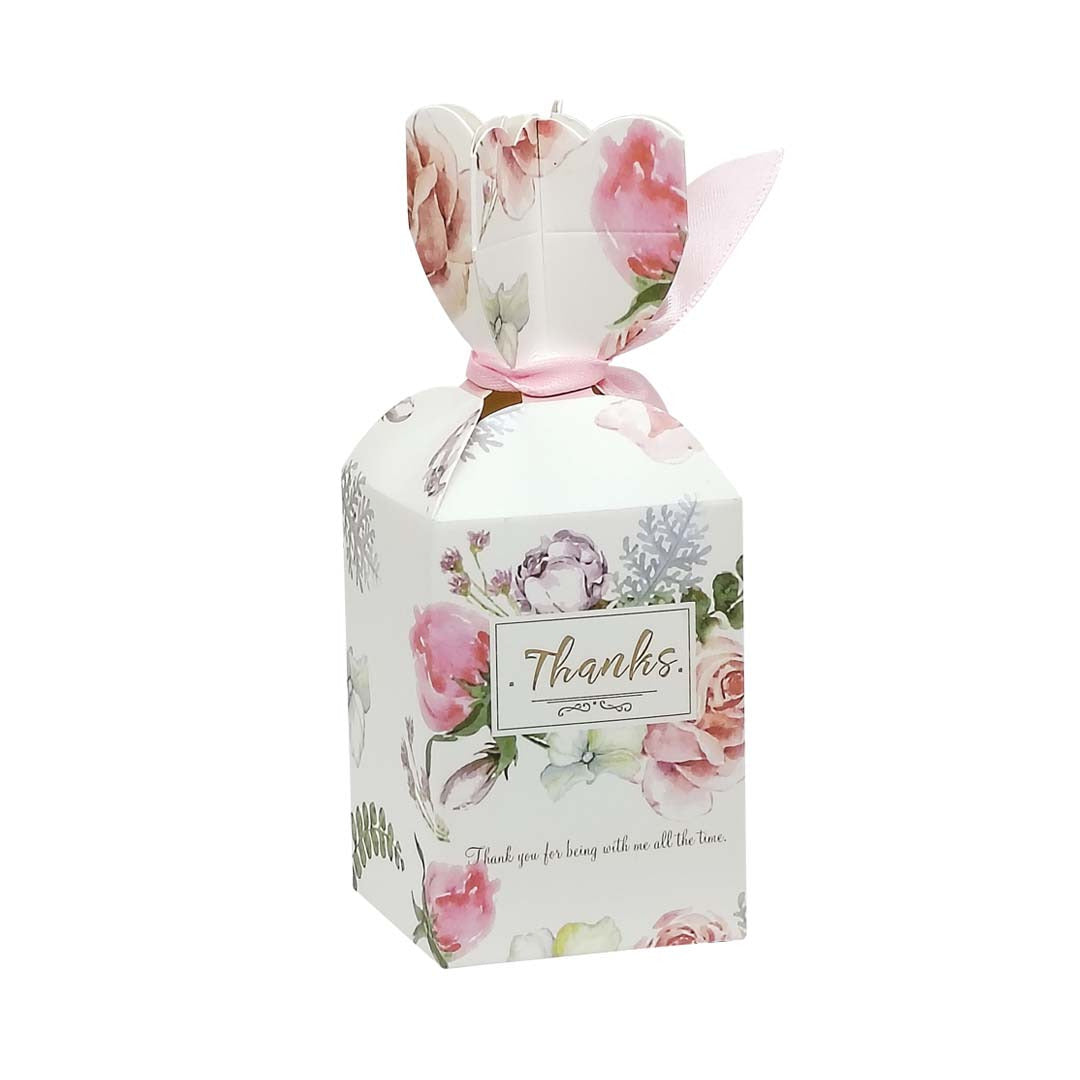 Vase-Shaped Candy Gift Box design 003FL01 Size S — rose floral wedding favour sweet box