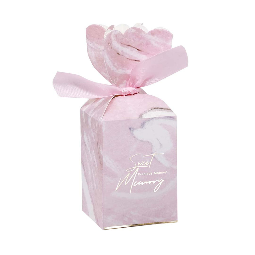 Vase-Shaped Candy Gift Box design 003PK01 Size S — pink floral wedding favour sweet box