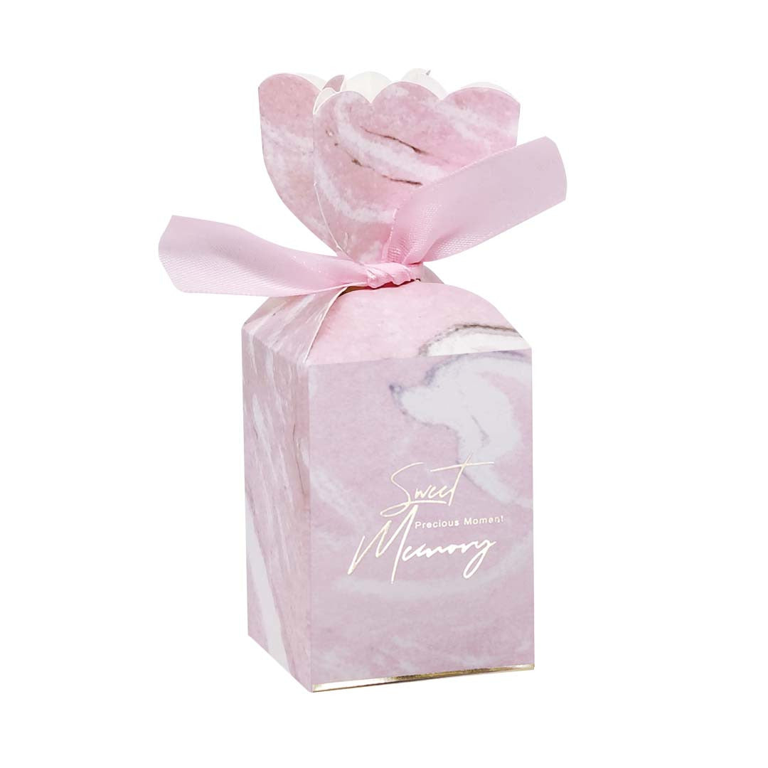 Vase-Shaped Candy Gift Box design 003PK01 Size S — pink floral wedding favour sweet box