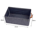 Grey Wardrobe Organizer Cloth Storage Box dimensions 47 x 28 x 20 cm for wholesale order