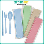 Cutlery Set Wheat Straw for doorgift kahwin - wholesale Malaysia