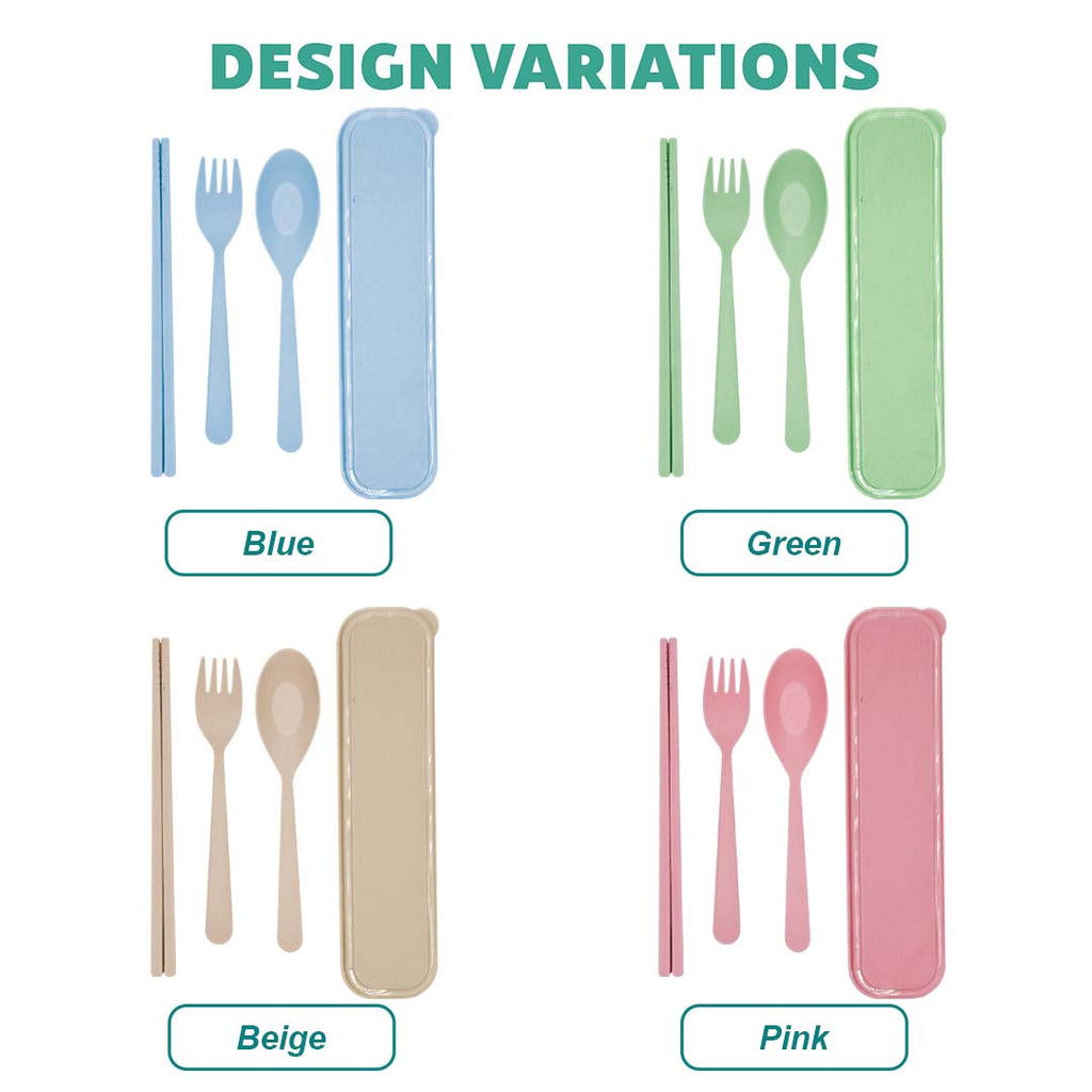 Cutlery Set Wheat Straw color variations for doorgift kahwin - wholesale Malaysia