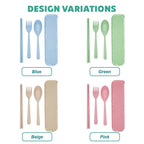 Cutlery Set Wheat Straw color variations for doorgift kahwin - wholesale Malaysia