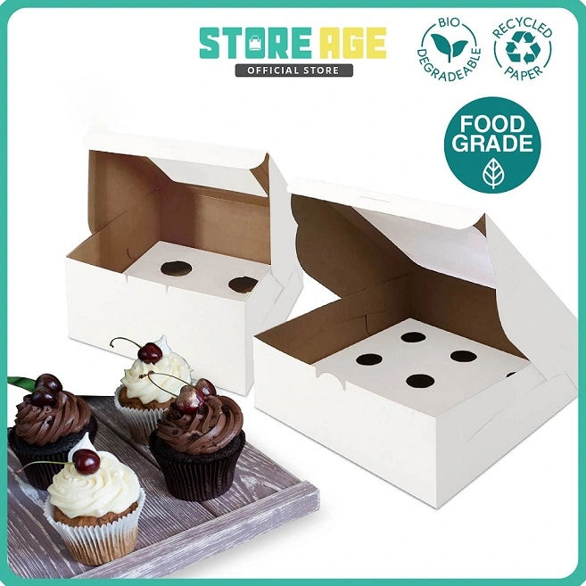 White Kraft Cake Box Top Window with and without cavity — bakery box wholesale Malaysia