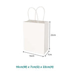 White Twisted Handle Paper Bag Size XXS - 160 X 70 X 220 mm dimensions for wholesale order