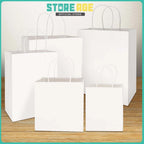 White Twisted Handle Paper Bag for doorgift packaging - wholesale Malaysia