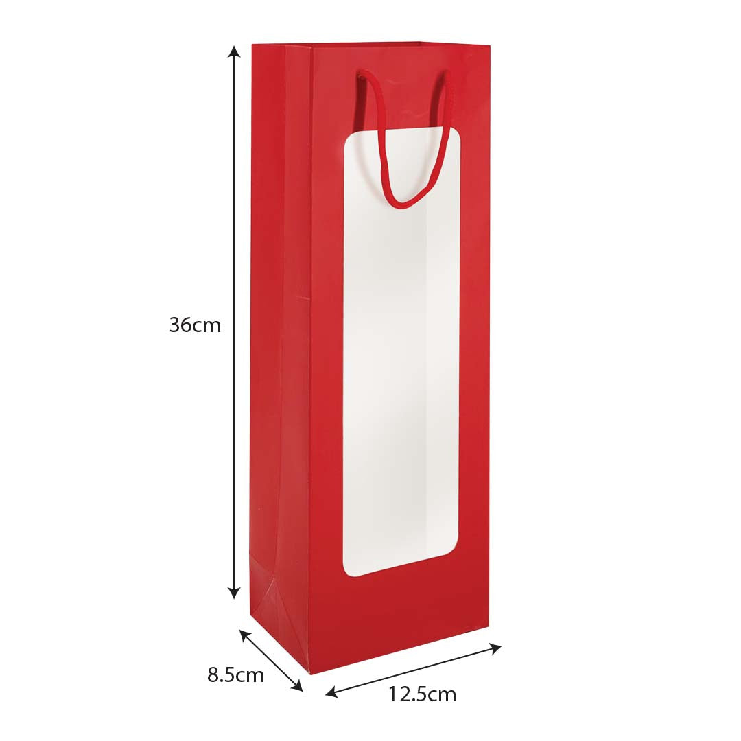 Color Wine Bag red matte — wine gift bag dimensions wholesale Malaysia
