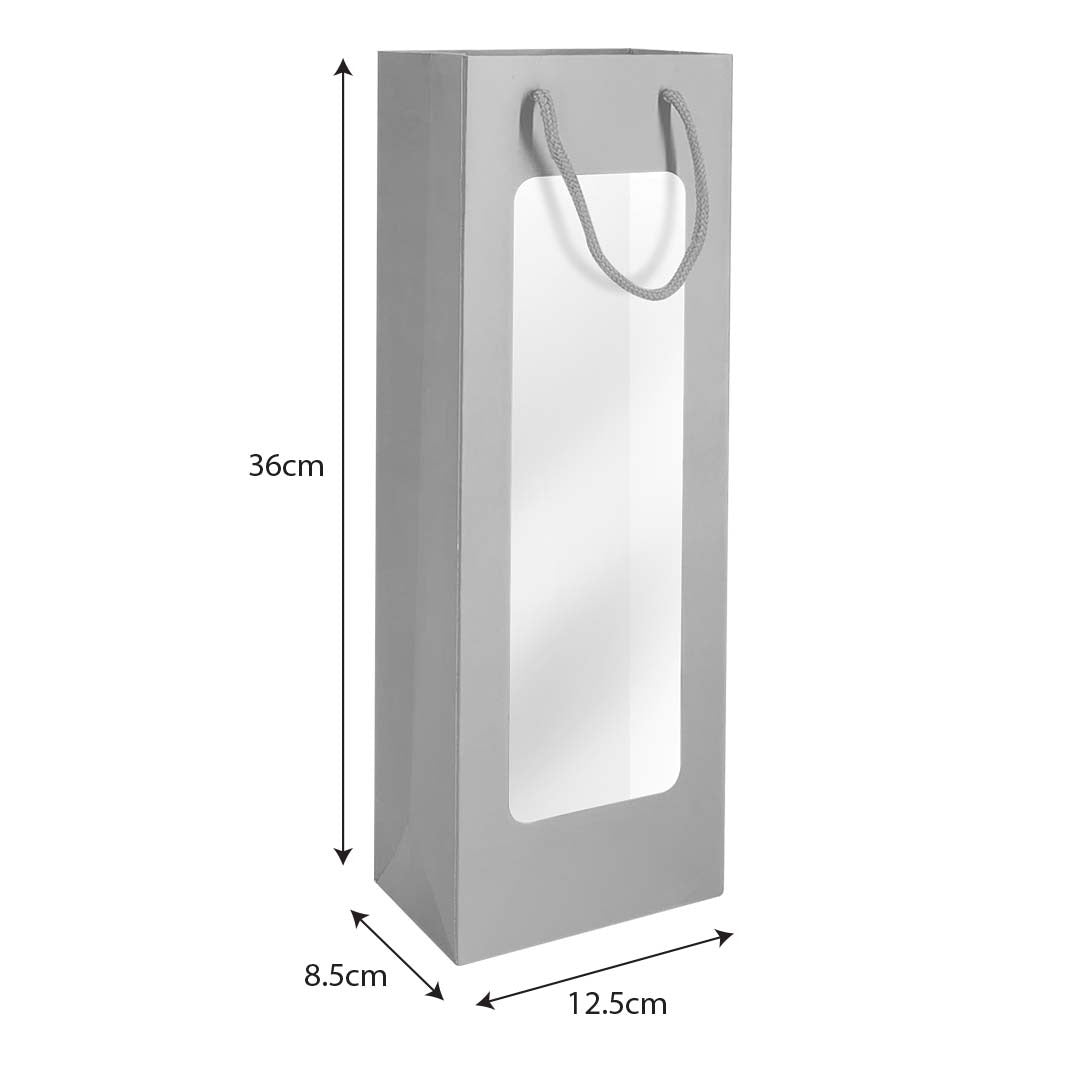Color Wine Bag silver matte — wine gift bag dimensions wholesale Malaysia